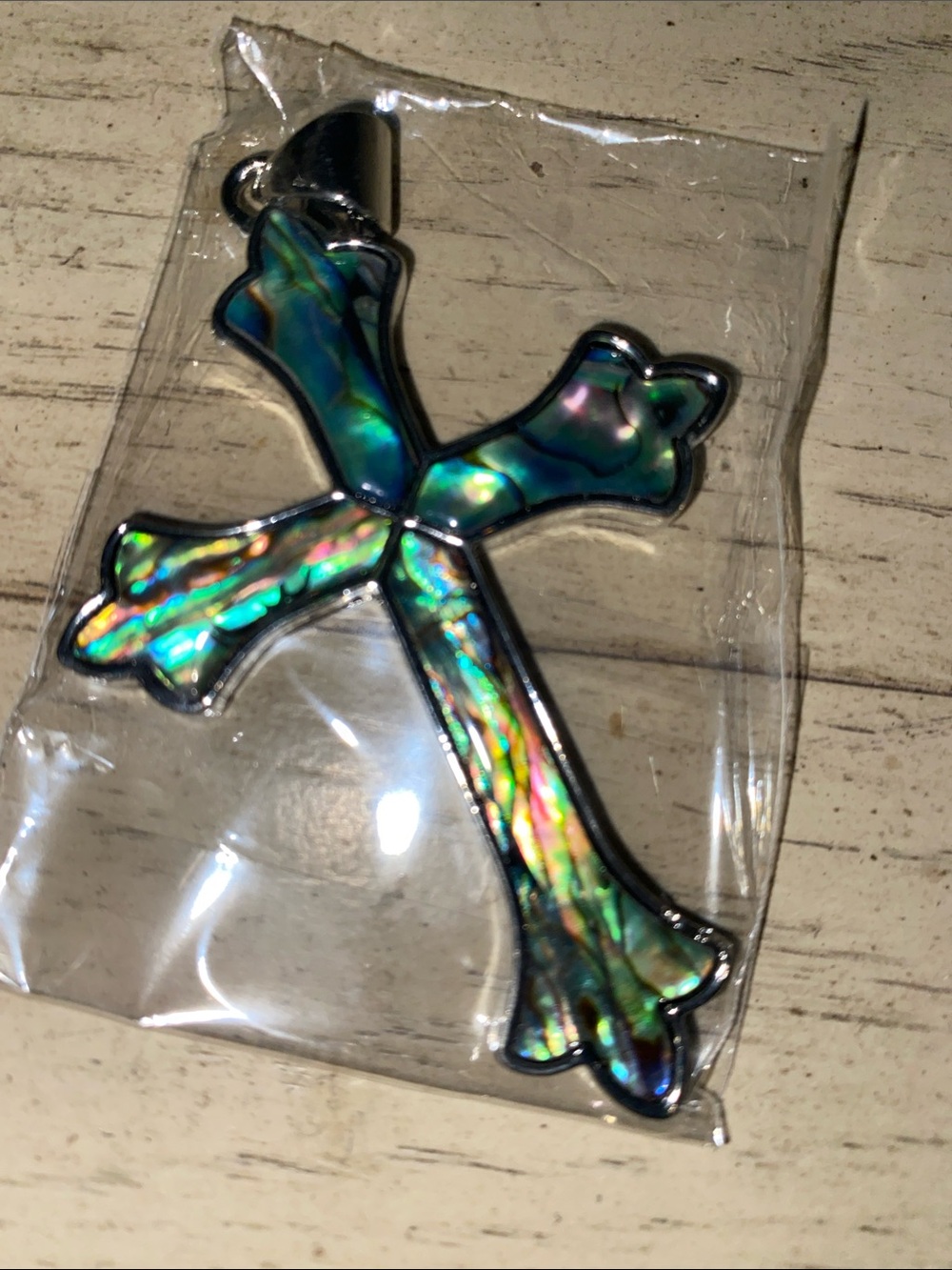 New Abalone Shell 🐚 Cross Pendant, fits on most necklaces